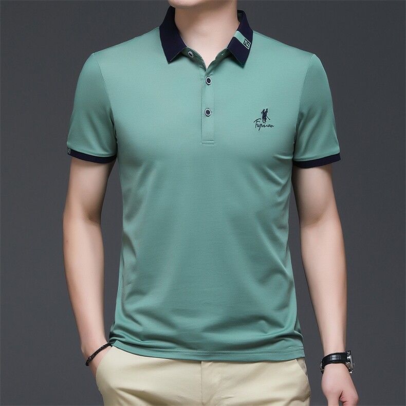 2026夏季休闲时尚Polo衫男短袖夏季青年百搭T恤男上衣QP8835-P53,男装T恤,星座1105-3