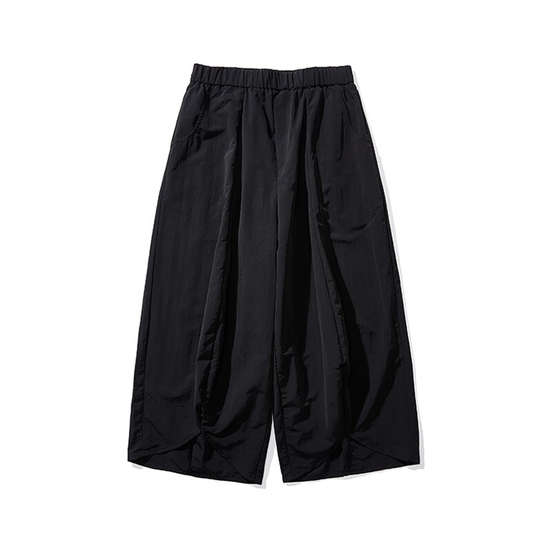 白底平铺夏季大码日系港风山系直筒休闲哈伦阔腿裤男女K281/P55,男装休闲裤,钱塘713