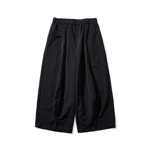 白底平铺 夏季大码日系港风山系直筒休闲哈伦阔腿裤男女 K281/P55图片
