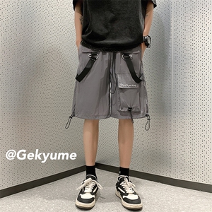 8XL-M特大码肌理感五分裤户外登山裤冲锋裤短裤男DK1502P49控68图片