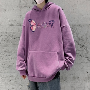 美式重磅水洗复古连帽卫衣潮流大码潮牌做旧XZ517A-BK6677-P68图片
