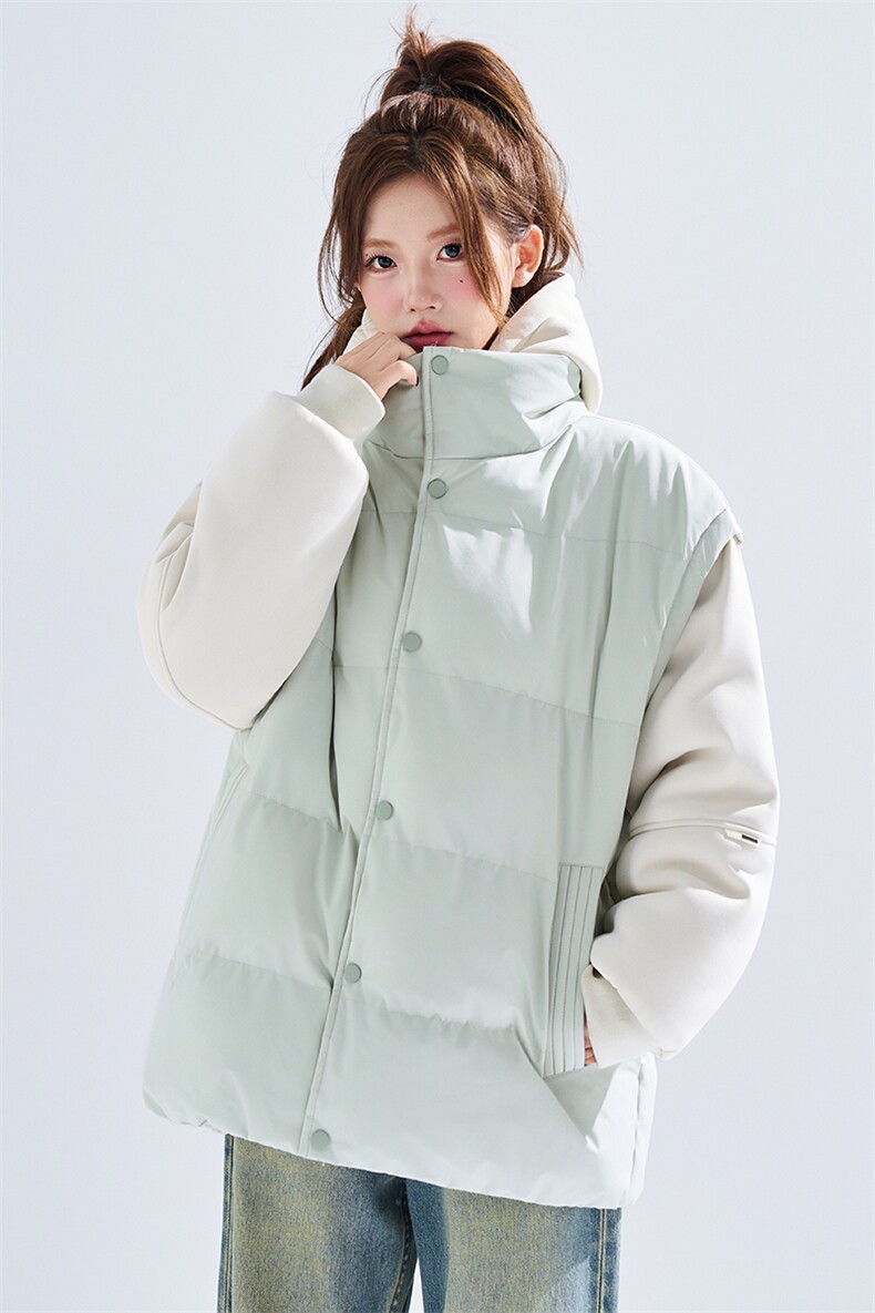 新款冬季羽绒棉服棉袄连帽假两件韩版宽松外套A436-2511-P85,男装棉衣,电商A436