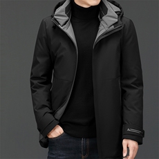 BZ80856钱塘2020-2秋冬中年男士连帽保暖羽绒服外套量大价优P290，男装羽绒服，钱塘207-2