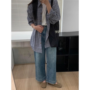 SUPMONOME法式宽松慵懒衬衫男女卫衣格子2025夏季外套CY1092-P36图片