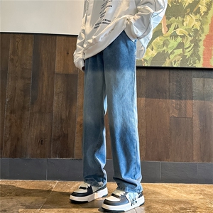 K1222-p35-控58 oversize cleanfit牛仔裤褶皱直筒裤老爹裤长裤图片