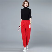 奕阳依阁2021秋冬装时尚加绒长裤休闲百搭，女装休闲裤，奕阳依阁
