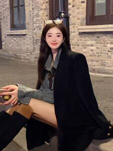 2024年冬季新款西装外套羽绒服厚款气质宽松外套女图片