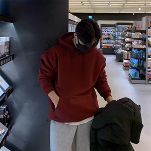 无帽绳版 抖音得物高品质二开 25秋冬全棉美式连帽卫衣MWS88图片