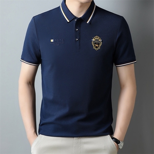 男薄款POLO衫中年男士休闲刺绣夏季新款翻领短袖T恤JD2135-P48图片