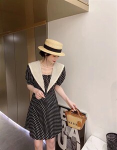 波点闺蜜款一长一短连衣裙,女装连衣裙,亿炫(5F)