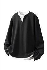 假两件华棉卫衣大码M-5XL表面棉底部聚酯纤维WY77961P48，男装卫衣，星座227-7