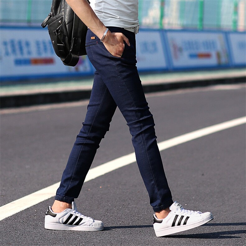 九分牛仔裤男9分裤男小脚束脚牛仔裤韩版修身长裤子NZ926-P20，男装牛仔裤，天晨