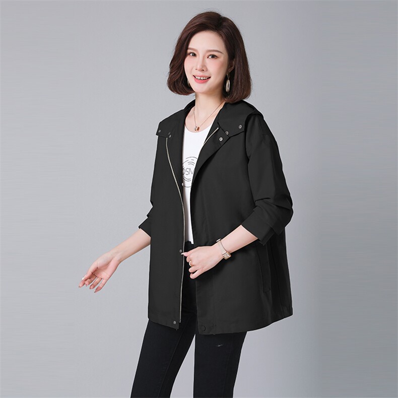 2023秋天新品简约宽松休闲风衣外套中长款756款，女装风衣，秋牧寒烟