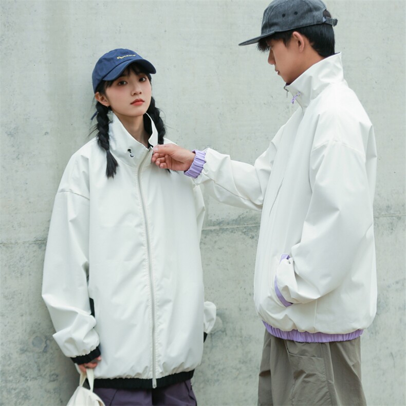 两面穿时尚连帽冲锋衣外套夹克学生棒球服团体班服,男装夹克,星座301D-5(原星座1415）