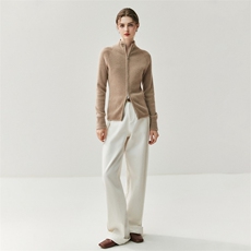 2025年秋季新款百搭绷缝开衫，女装针织衫/毛衣，绒创羊绒