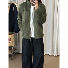 秋冬新款羊羔毛外套GS04-P85成分100聚酯纤维，女装短外套，星座1302