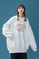 中性风2026秋季新款趣味印花圆领套头情侣卫衣-W177P30控48--，男装卫衣，A247A