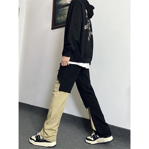 B221 美式ins高街暗黑小众情侣个性破洞牛仔裤 LK23046-P70 控98图片