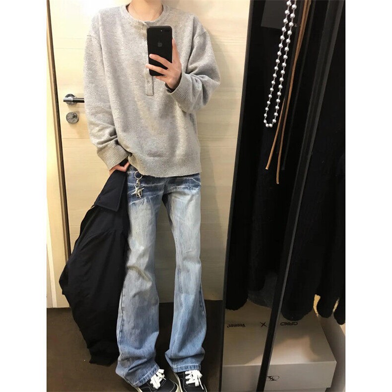 611-3BK0015特价P45美式3cleanfit直筒阔腿男女牛仔裤,男装牛仔裤,星座1218（原611-3）