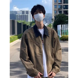现货 秋季底特律帆布翻领撞色宽松夹克男JK881特P70图片