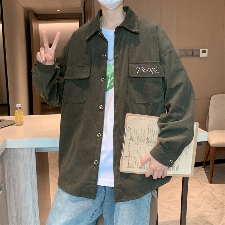 翻领夹克男秋季日系潮牌cityboy宽松衣服刺绣外套JK01134-P43图片