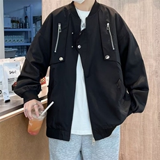秋季新款飞行员上衣外套男女宽松百搭设计工装夹克棒球服JK909，男装夹克，星座1116A-1（原606A）