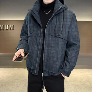 90新标冬季白鸭绒羽绒服暗格复古连帽保暖时尚外套YR9129-P319图片