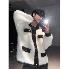 美式复古慵懒小香风开衫毛衣男女秋冬高级感新款保暖针织衫外套，男装针织衫/毛衣，四季星座505