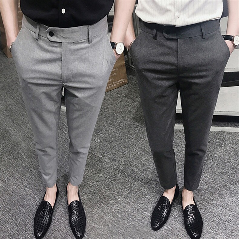 K116P50休闲九分西装裤韩版潮流垂感9分小西裤男,男装西服套装,星座1904A