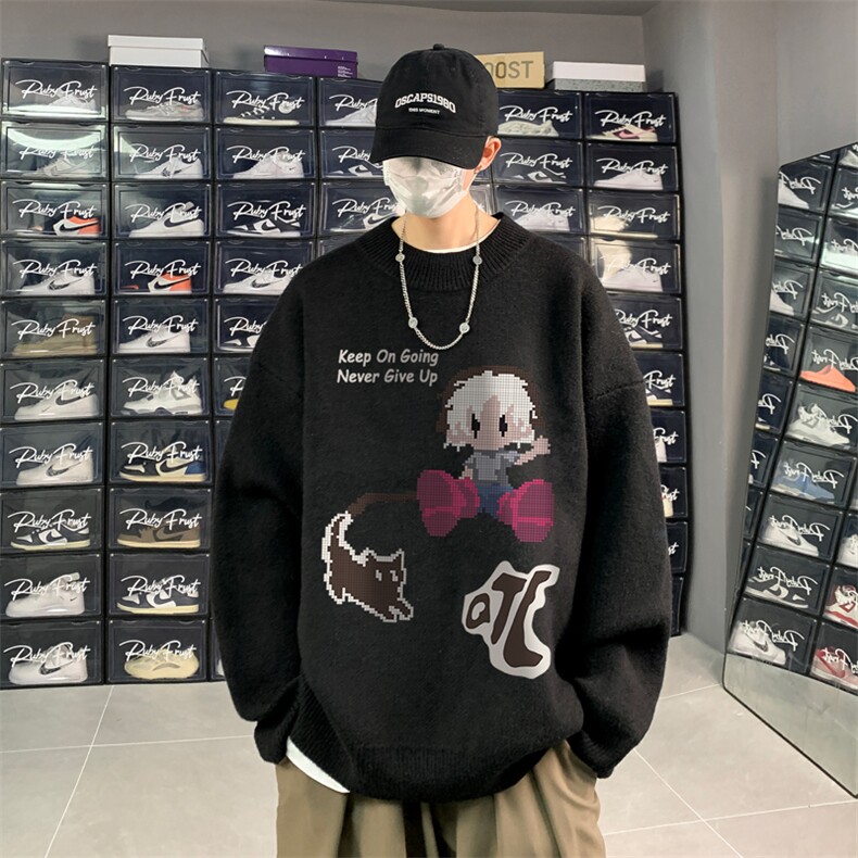 高质量！秋冬季半高领毛衣男士加绒加厚线衣男针织衫男MY160-P45图片
