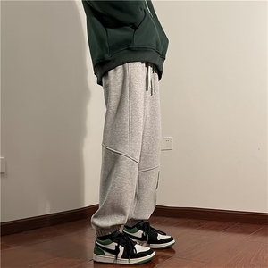 加绒男士卫裤秋冬宽松束脚裤潮牌运动裤子休闲裤RG209-P38 加绒43图片
