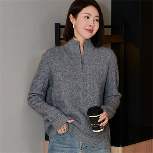 女士秋冬针织羊毛衫羊毛简约时尚柔软保暖图片