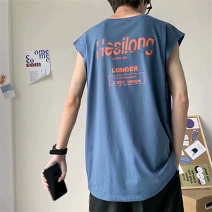2023夏季男士无袖背心坎肩坎袖运动背心精梳纯棉B831P25图片