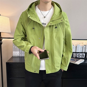 2026店主风春季简约休闲连帽冲锋衣轻薄夹克外套男9611-P95图片