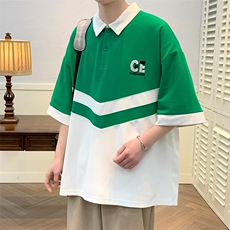 夏上新青少年简约刺绣半袖T恤时尚印花Polo衫男女628-P40控价68，男装Polo衫，电商A441-1