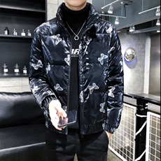 312A-001-P1752025冬季新款时尚蝴蝶图案羽绒服外套男80%白鸭绒K，男装羽绒服，星座312A-5