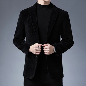 中年男士商务休闲西装西服秋季外套中老年商务休闲宽松时尚男装图片
