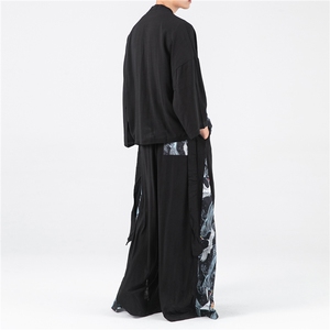 夏大码汉服改良风开衫阔腿裤套装情侣古风仙气潮 TZ72/P145图片