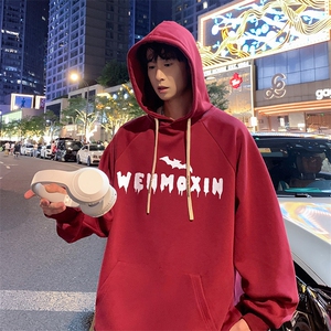 已注册抖音直播得物高品质港风男宽松连帽卫衣外套W5021P45控68图片
