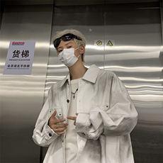 F450P65男生秋装新中式潮牛仔外套男复古宽松水洗做，男装工装外套，星座512-6
