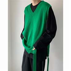韩系织带马甲情侣无袖坎肩毛衣背心潮T612-P55，男装背心/马甲，星座1501