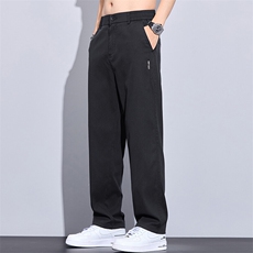 夏季款男士商务微阔腿裤时尚潮流男装长裤春季薄款莱赛尔9037-P45，男装休闲裤，星座224-1