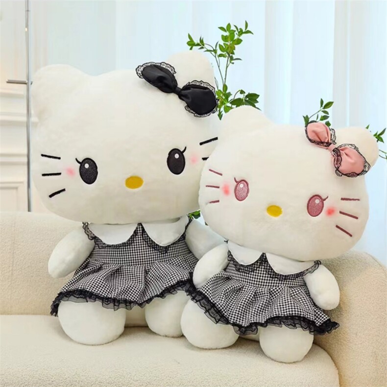 格子裙凯特猫，伯仟合毛绒玩具