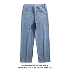 k793-P58-M-5XL白底得物美式牛仔裤大码长裤阔腿，男装牛仔裤，星座103A