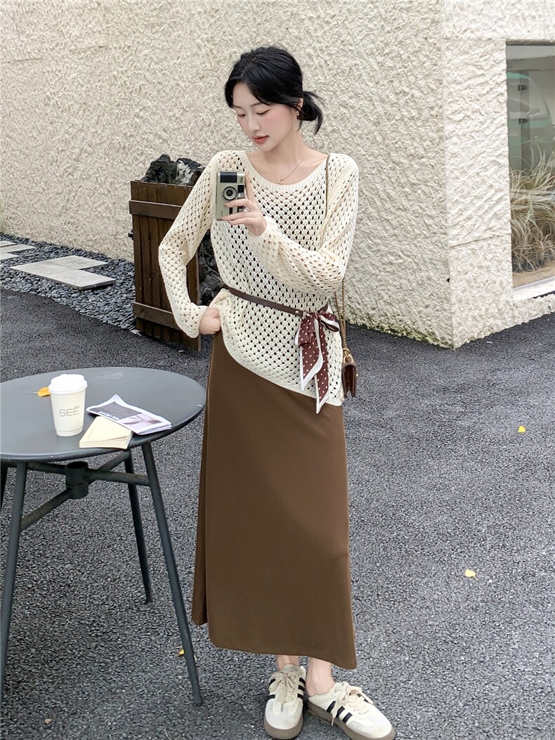 时尚套装女2025秋季新款女装吊带裙两件套,女装套装/套裙,慧尚2-185