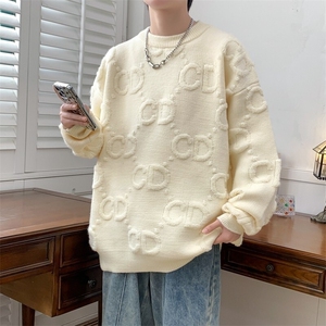 83963-P60 秋冬新款休闲毛衣男长袖针织衫 港风宽松毛衣打底衫图片