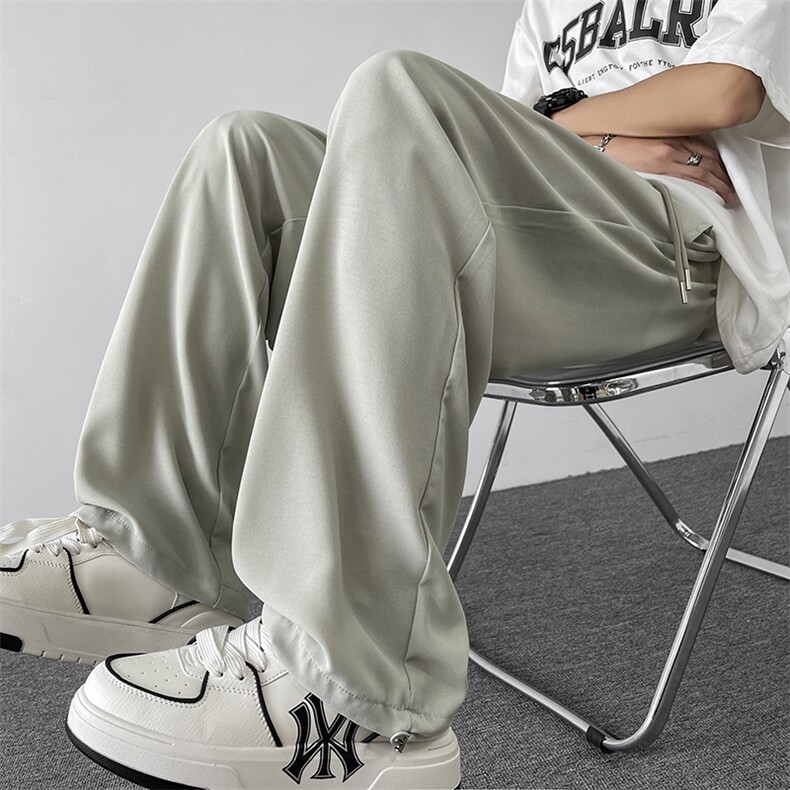 夏季新款垂感休闲西装裤男潮牌宽松垂感直筒长裤现货K7953-P32，男装西裤，星座512-3