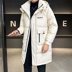 冬季新款羽绒服男士中长款连帽外套白鸭绒保暖B317/2823/P258，男装羽绒服，电商B317