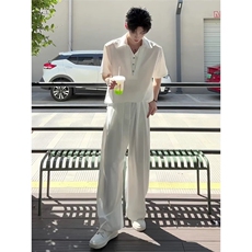 【现货】D5824-批38假两件短袖衬衫夏季潮牌中袖上衣个性polo衫，男装Polo衫，星座603-2
