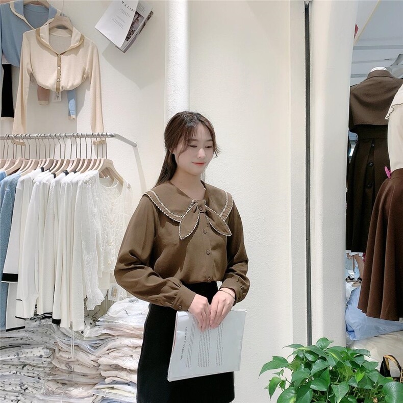 现货新款韩版衬衫，女装衬衫，麦筱萌